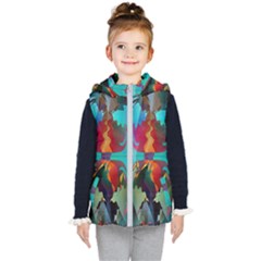 Background Sci Fi Fantasy Colorful Kids  Hooded Puffer Vest