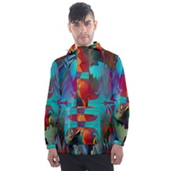 Background Sci Fi Fantasy Colorful Men s Front Pocket Pullover Windbreaker