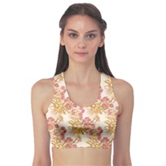 Scrapbook Floral Decorative Vintage Sports Bra by Nexatart