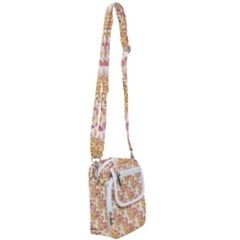 Scrapbook Floral Decorative Vintage Shoulder Strap Belt Bag by Nexatart