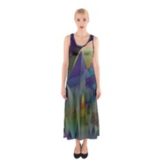 Mountains Abstract Mountain Range Sleeveless Maxi Dress