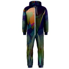 Mountains Abstract Mountain Range Hooded Jumpsuit (men) 