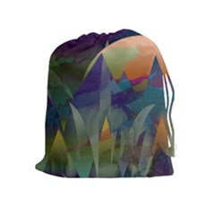 Mountains Abstract Mountain Range Drawstring Pouch (xl) by Nexatart