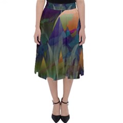 Mountains Abstract Mountain Range Classic Midi Skirt by Nexatart