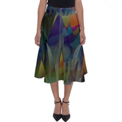 Mountains Abstract Mountain Range Perfect Length Midi Skirt by Nexatart