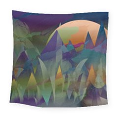 Mountains Abstract Mountain Range Square Tapestry (large) by Nexatart