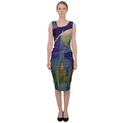 Mountains Abstract Mountain Range Sleeveless Pencil Dress by Nexatart