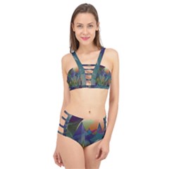 Mountains Abstract Mountain Range Cage Up Bikini Set by Nexatart