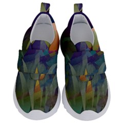 Mountains Abstract Mountain Range Kids  Velcro No Lace Shoes by Nexatart