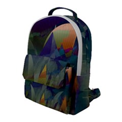 Mountains Abstract Mountain Range Flap Pocket Backpack (large) by Nexatart