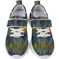 Mountains Abstract Mountain Range Kids  Velcro Strap Shoes by Nexatart