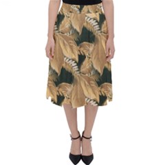 Scrapbook Leaves Decorative Classic Midi Skirt by Nexatart