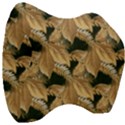 Scrapbook Leaves Decorative Velour Head Support Cushion View3