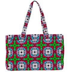 Squares Square Pattern Canvas Work Bag