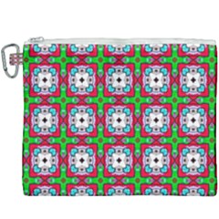 Squares Square Pattern Canvas Cosmetic Bag (xxxl) by Nexatart