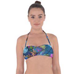 Flowers Abstract Branches Halter Bandeau Bikini Top by Nexatart