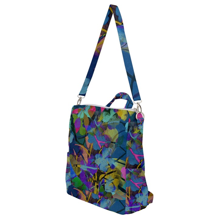 Flowers Abstract Branches Crossbody Backpack