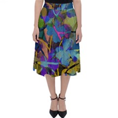 Flowers Abstract Branches Classic Midi Skirt