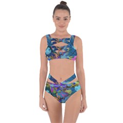 Flowers Abstract Branches Bandaged Up Bikini Set 