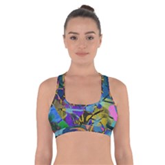 Flowers Abstract Branches Cross Back Sports Bra