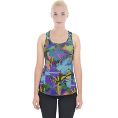 Flowers Abstract Branches Piece Up Tank Top