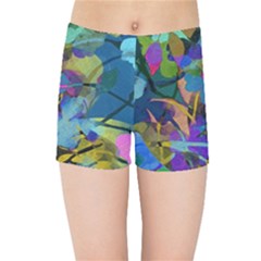 Flowers Abstract Branches Kids  Sports Shorts