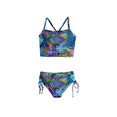 Flowers Abstract Branches Girls  Tankini Swimsuit