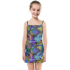 Flowers Abstract Branches Kids  Summer Sun Dress