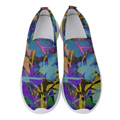 Flowers Abstract Branches Women s Slip On Sneakers