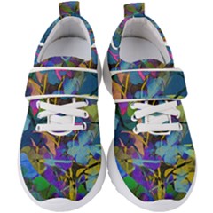 Flowers Abstract Branches Kids  Velcro Strap Shoes