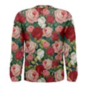 Roses Repeat Floral Bouquet Men s Long Sleeve Tee View2