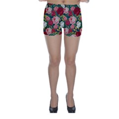 Roses Repeat Floral Bouquet Skinny Shorts