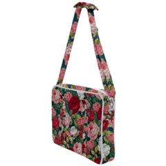 Roses Repeat Floral Bouquet Cross Body Office Bag