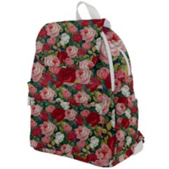 Roses Repeat Floral Bouquet Top Flap Backpack