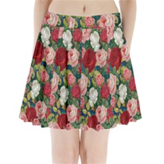 Roses Repeat Floral Bouquet Pleated Mini Skirt