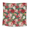 Roses Repeat Floral Bouquet Square Tapestry (Large) View1