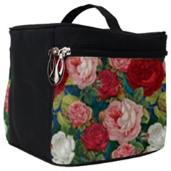 Roses Repeat Floral Bouquet Make Up Travel Bag (big)