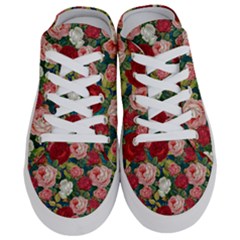 Roses Repeat Floral Bouquet Half Slippers