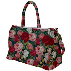 Roses Repeat Floral Bouquet Duffel Travel Bag