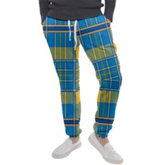 Plaid Tartan Scottish Blue Yellow Men s Jogger Sweatpants