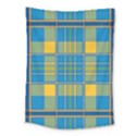 Plaid Tartan Scottish Blue Yellow Medium Tapestry View1