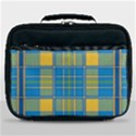 Plaid Tartan Scottish Blue Yellow Lunch Bag View1