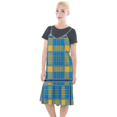 Plaid Tartan Scottish Blue Yellow Camis Fishtail Dress