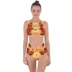 Buddah With Light Effect Bandaged Up Bikini Set  by FantasyWorld7