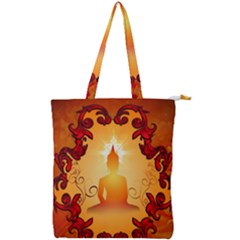 Buddah With Light Effect Double Zip Up Tote Bag by FantasyWorld7