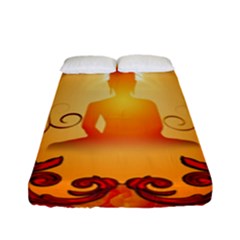 Buddah With Light Effect Fitted Sheet (full/ Double Size) by FantasyWorld7