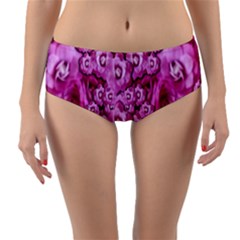 Happy Florals  Giving  Peace Ornate Reversible Mid-waist Bikini Bottoms by pepitasart