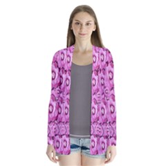 Happy Florals  Giving  Peace Ornate Drape Collar Cardigan by pepitasart