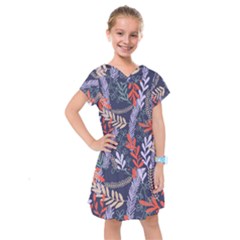 Summer Leaves Kids  Drop Waist Dress