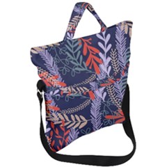 Summer Leaves Fold Over Handle Tote Bag by charliecreates